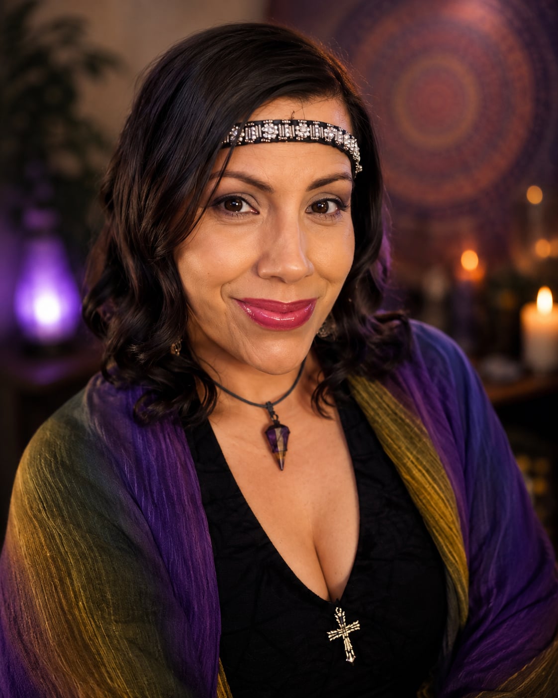 Heather — spiritual healer meditating in radiant light